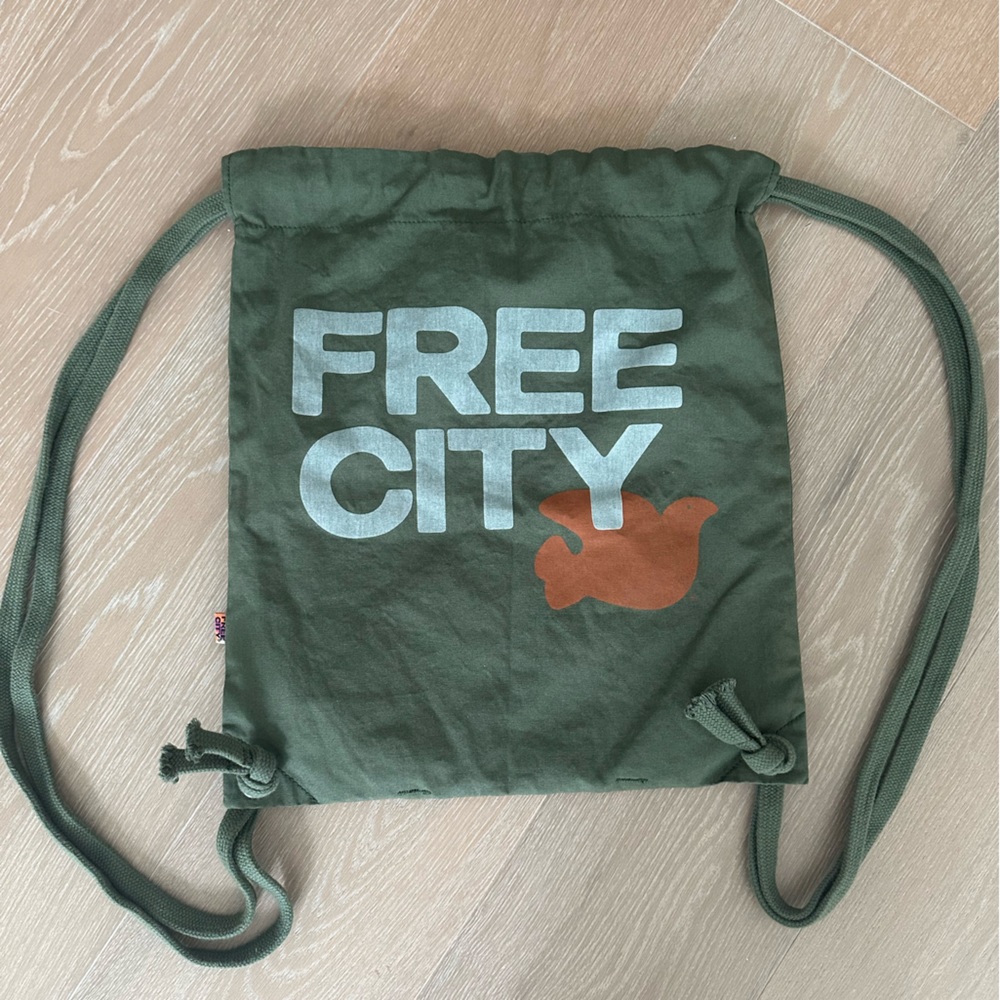 FREECITY X GAP COLLAB Sinch Bag / FREECITY Backpack Green - Picture 3 of 9